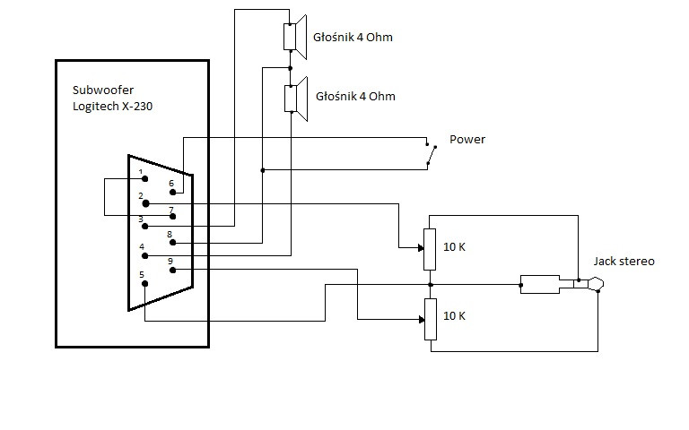 logitech x230 subwoofer schematic